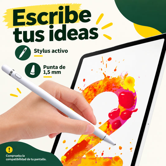 Lápiz Stylus Activo con Punta de 1,5 mm para Pantallas Táctiles · información en castellano