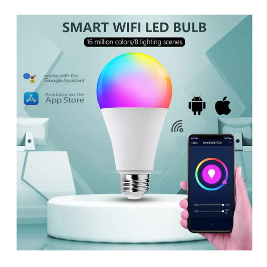Ampolleta LED WIFI Inteligente RGB Control desde Smartphone