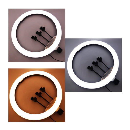 Aro LED de 18 Pulgadas y 45cm 3 soportes control remoto y atril de 2.10 mts