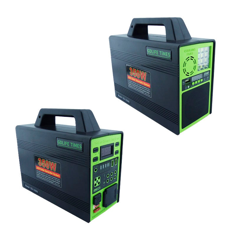 Generador Solar 350W 4 Ampolletas LED Reflector LED Bluetooth 75000mAh
