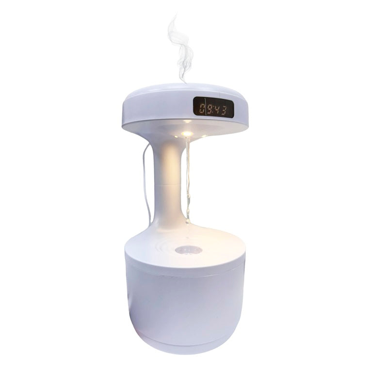 Humidificador Antigravedad Reloj, Luz Cálida y Capacidad de 600 ml