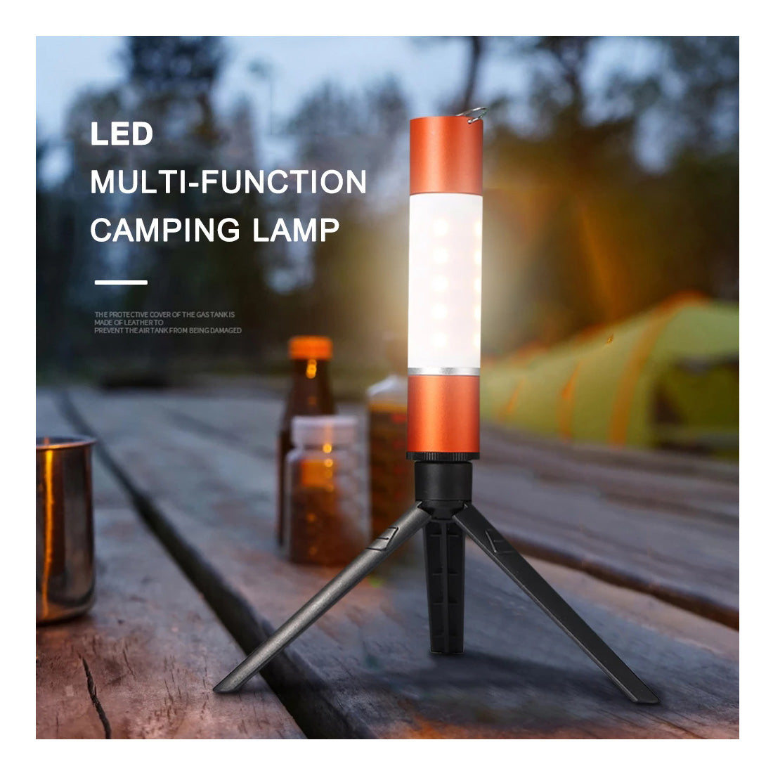Lampara Camping Multifunción recargable Trípode 12 horas uso
