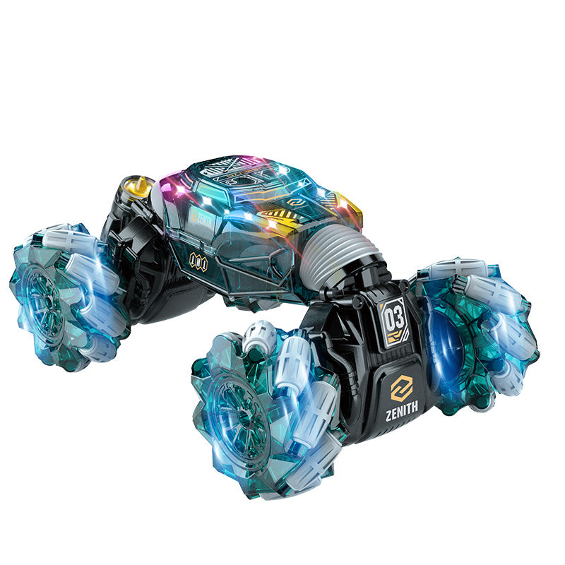 Auto Acrobático Doble Cara 4X4 RC Control Remoto Gestos 2.4G Color Verde