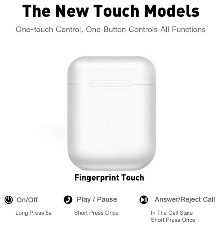 Audífonos Bluetooth I12 Versión 5.0 TWS SMART TOUCH