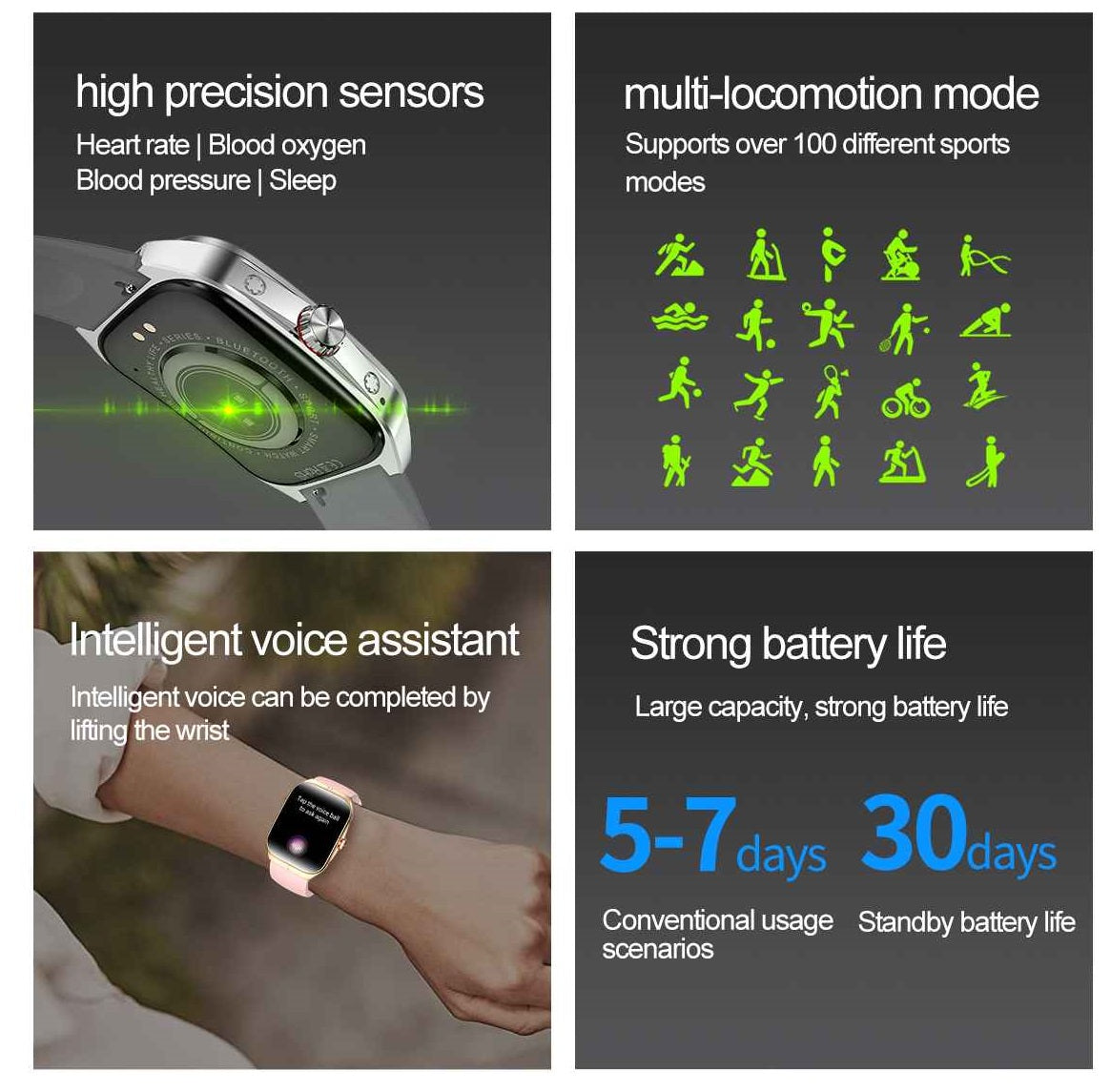 Smartwatch HK80 Pantalla AMOLED 1.95 pulgadas, IP68 Salud Deporte