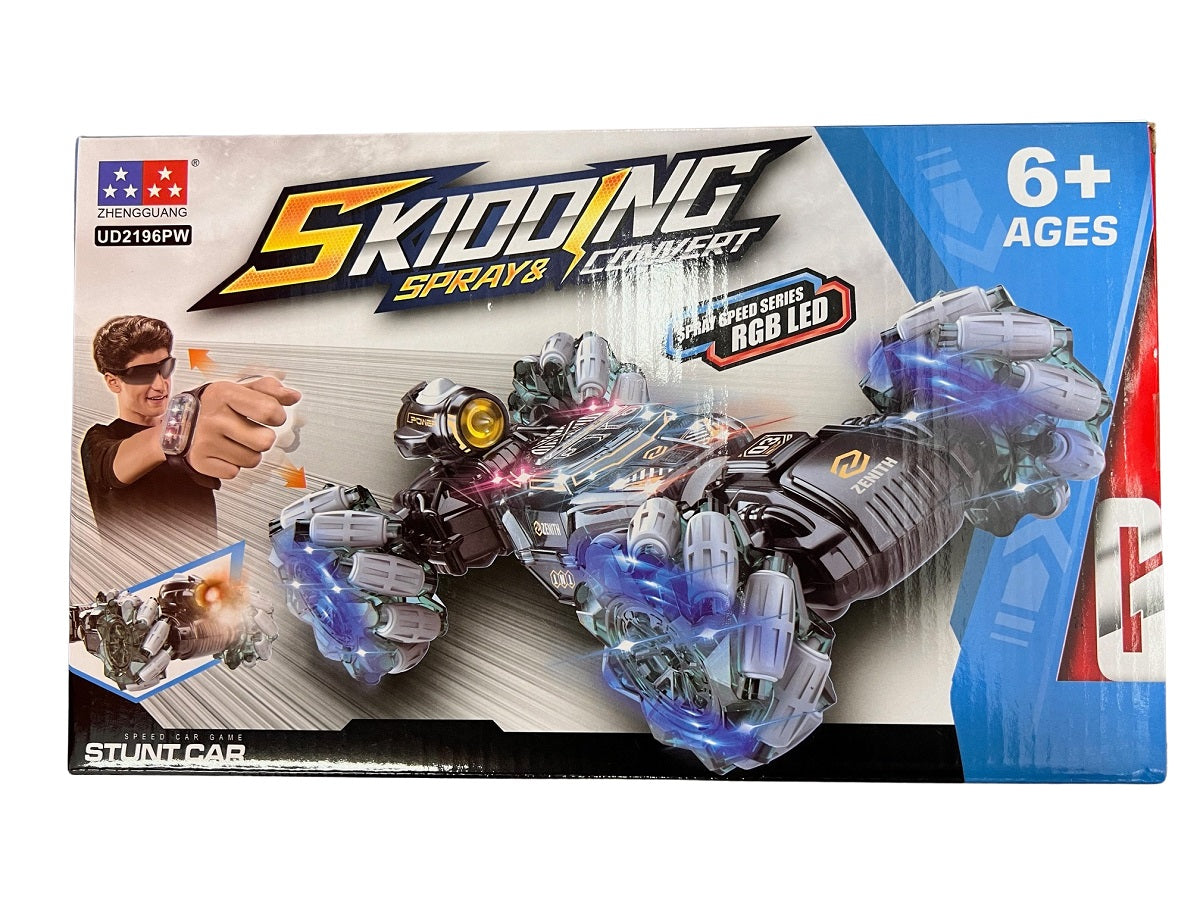Auto Acrobático Doble Cara 4X4 RC Control Remoto Gestos 2.4G Naranjo