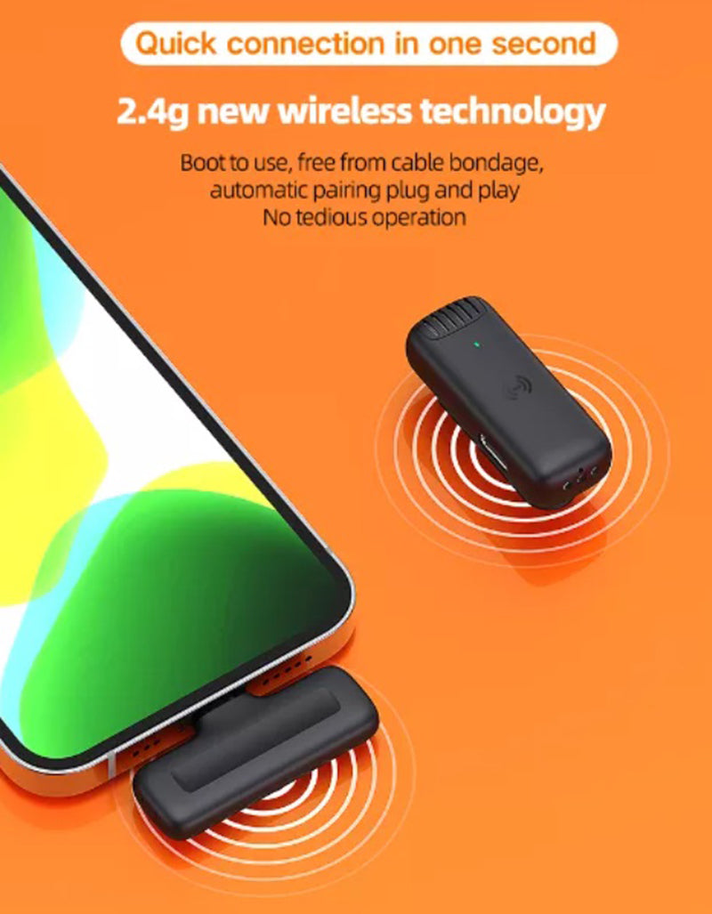 Micrófono inalámbrico Solapa Lightning para Iphone Reducción Ruido