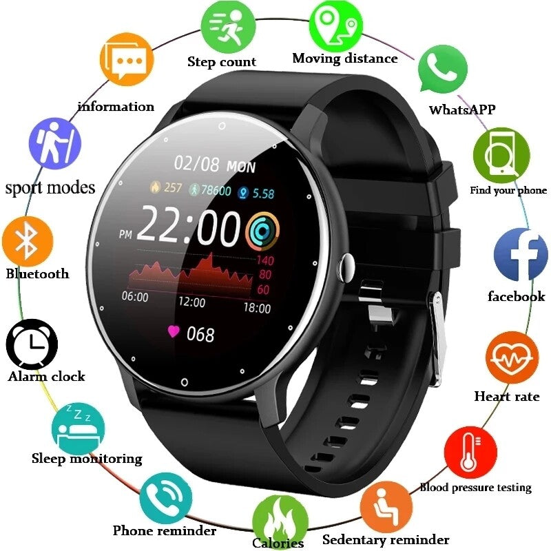 Reloj Inteligente Smartwatch Bluetooth ZL02 Sports Fitness Azul