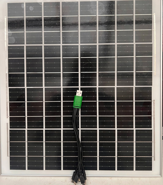 Panel Solar Portátil 20W 18V Adaptador de carga Múltiple Cable USB