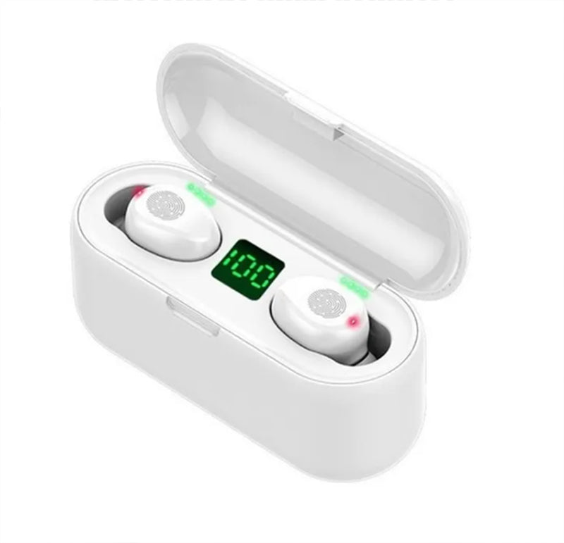 Audífonos inalámbricos Bluetooth In-Ear F9 V 5.0 BLANCO