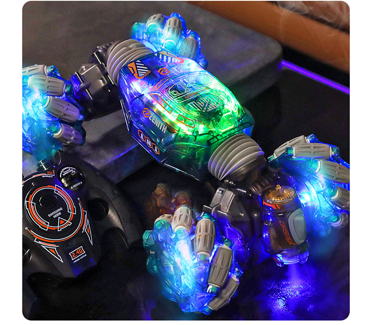 Auto Acrobático Doble Cara 4X4 RC Control Remoto Gestos 2.4G Color Verde