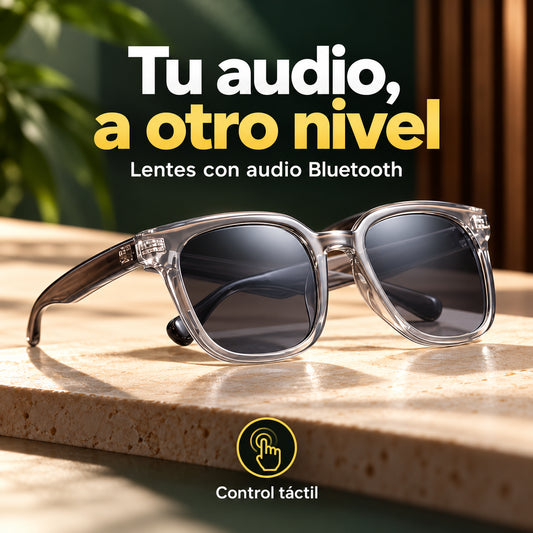 Lentes Bluetooth con audio y control táctil · información en castellano