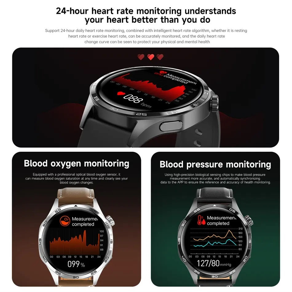 Smartwatch GT5 PRO Llamadas Bluetooth 5 Monitoreo Salud 300 mAh IP67