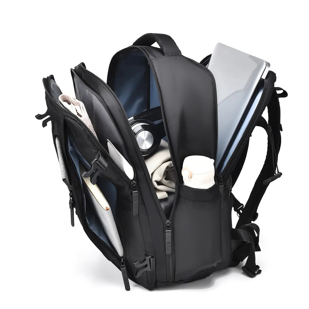 Mochila Laptop Ejecutiva Expandible USB Impermeable Antirrobo 20-39L
