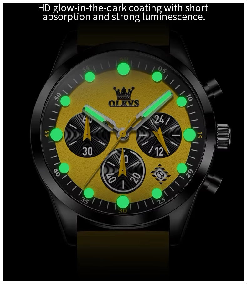 Reloj Deportivo Multifuncional para Hombre con Cronógrafo, Calendario