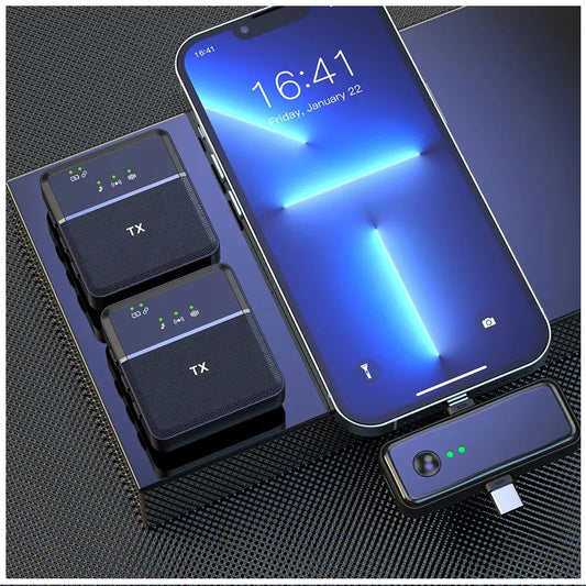 Micrófono inalámbrico Solapa Universal Cancelación Ruido 8 Horas 30mt