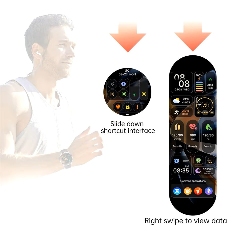 Smartwatch GT5 PRO Correa Metálica Monitor de Salud 247 IP67 BT 300mAh
