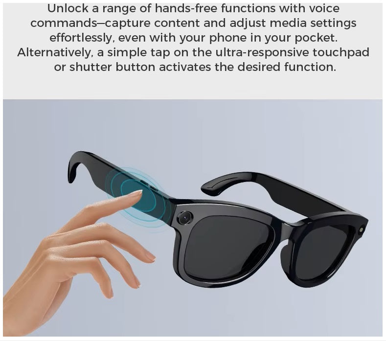 Gafas Inteligentes M01 con Cámara HD ChatGPT Traducción y Reducción de Ruido