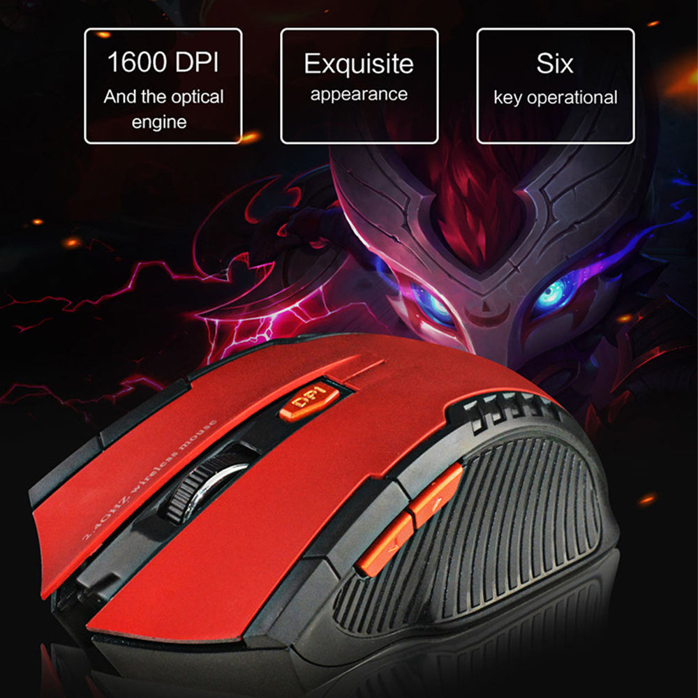 Mouse Gamer 1600 DPI Bluetooth 2.4 Ghz para Windows y Mac