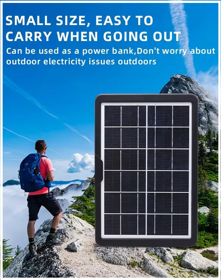 Panel Solar Portátil 20W 18V Adaptador de carga Múltiple Cable USB