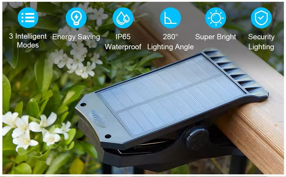 Luz Solar LED Clip 75 lm/w Temperatura 6000K 2000mah IP55 Luz Fría