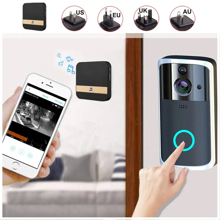 Cámara inteligente Portero Wifi DoorBell con Timbre para Smartphone