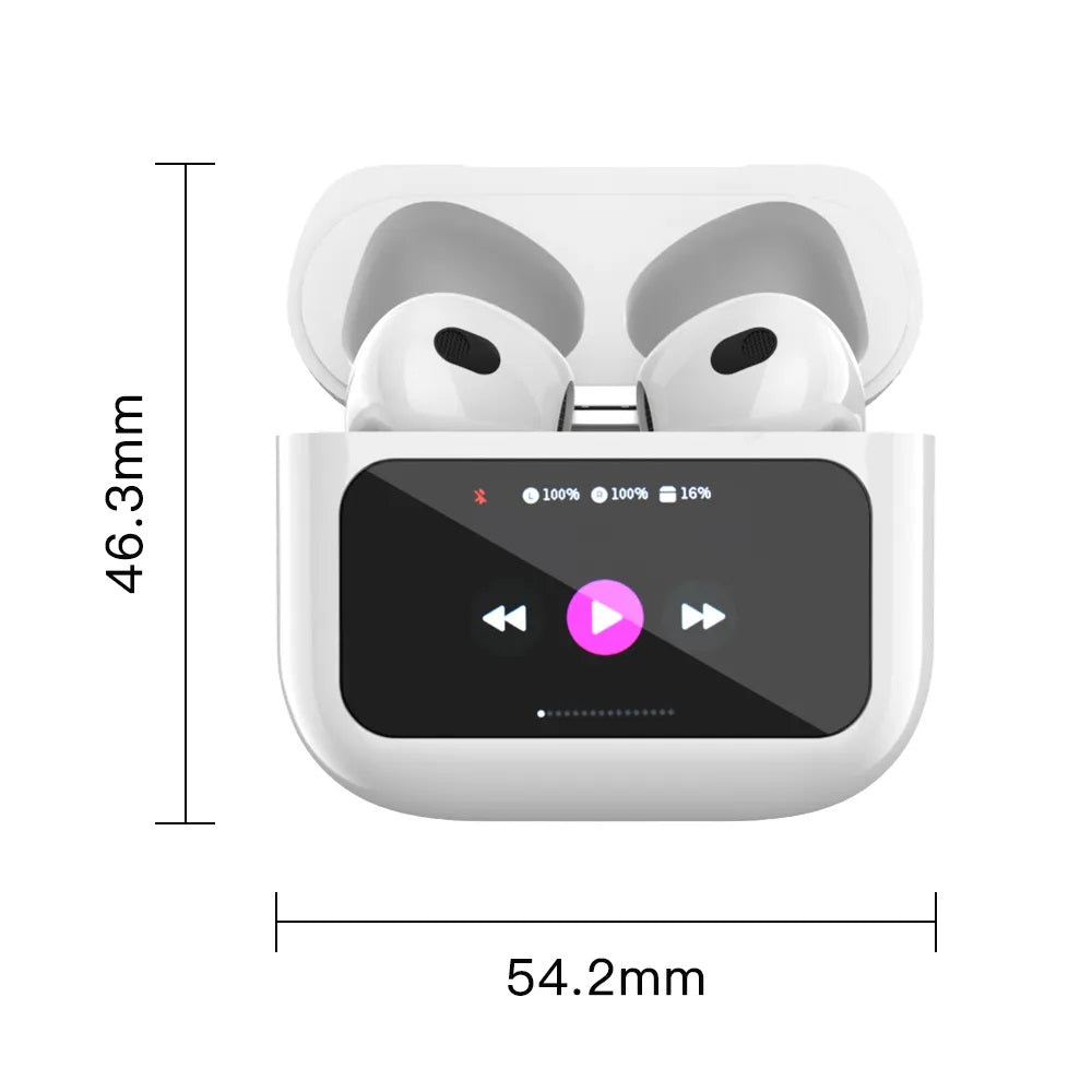 Auriculares Inalámbricos Pantalla Táctil Conexión Doble 30 Horas de Autonomía