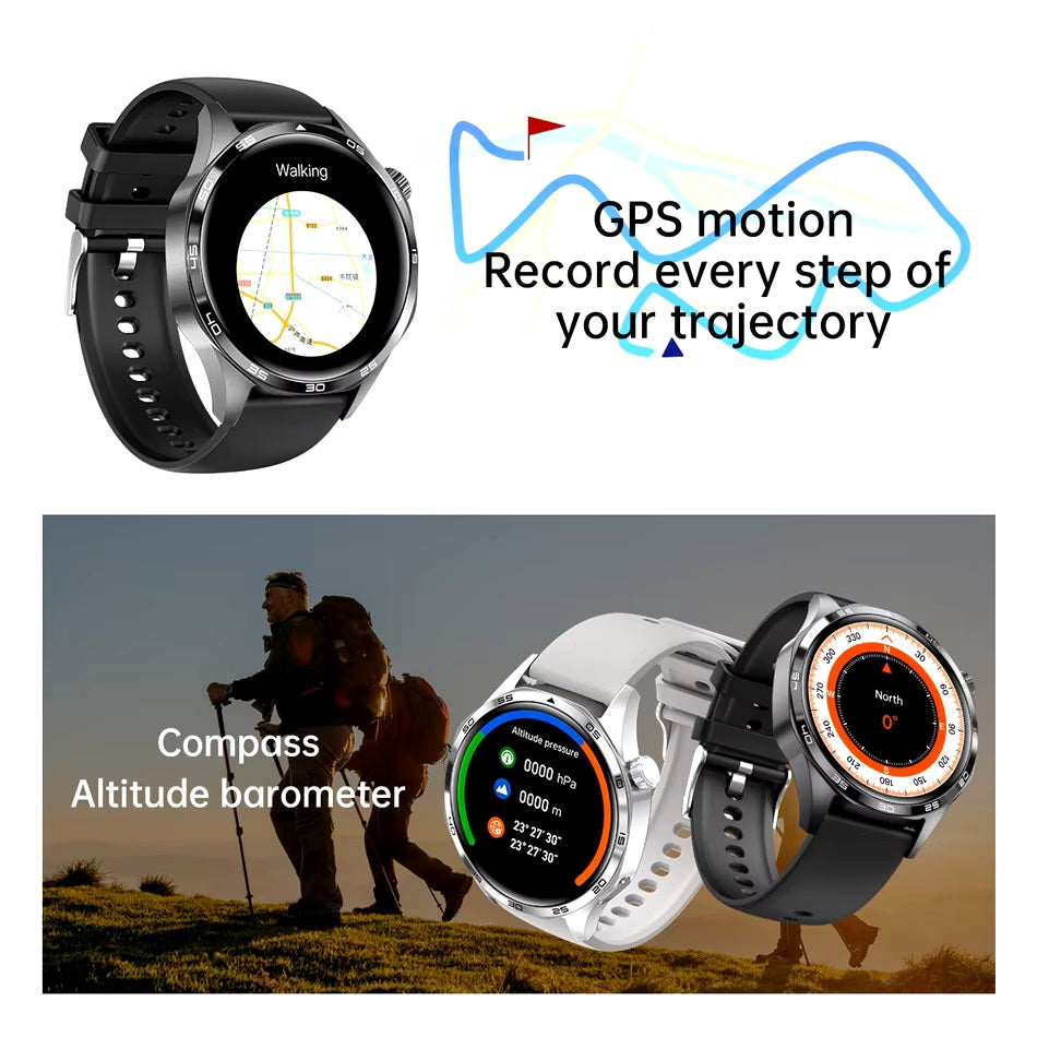 Smartwatch GT5 PRO Llamadas Bluetooth 5 Monitoreo Salud 300 mAh IP67