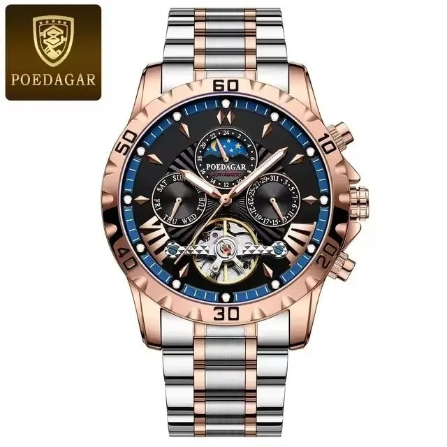 Reloj Automático de Lujo para Hombre Mecánico Impermeable 3ATM