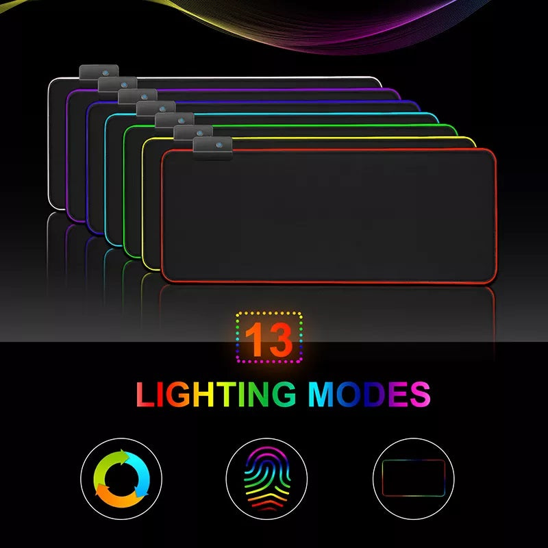 Mousepad Gamer Led RGB USB 80X30cm
