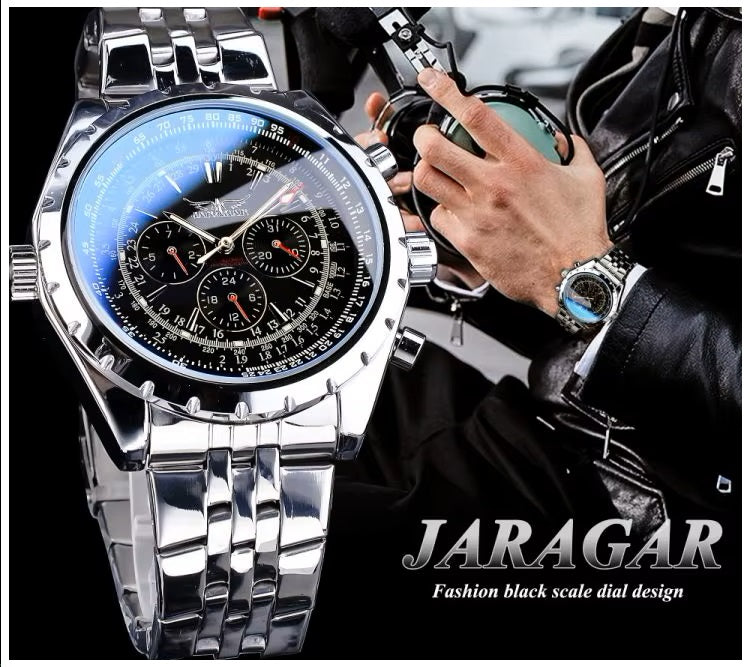 Reloj Automático Jaragar Deportivo para Hombre Movimiento Mecánico