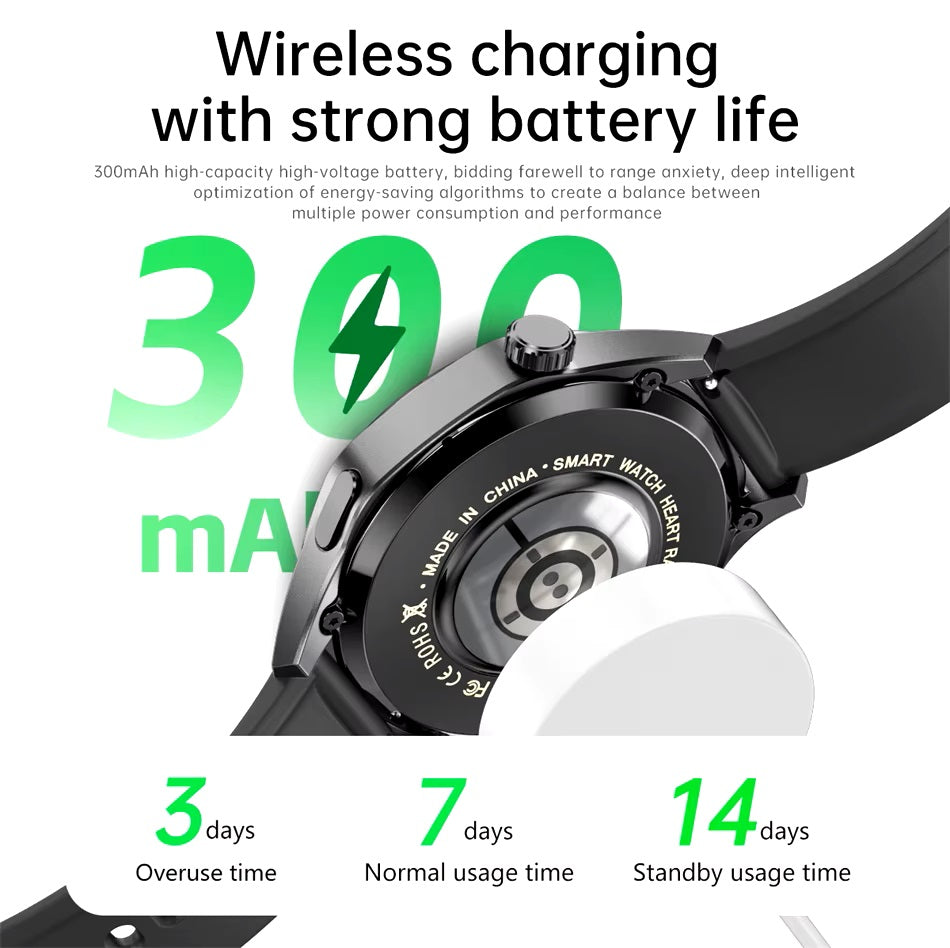 Smartwatch GT5 PRO Llamadas Bluetooth 5 Monitoreo Salud 300 mAh IP67