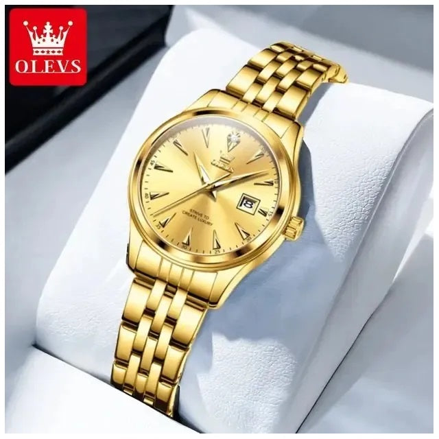 Reloj de Pulsera Dorado para Mujer con Movimiento Japonés