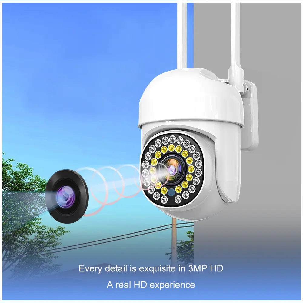 Cámara de Seguridad WiFi Monitoreo 360° Full HD 110° Visión Detección