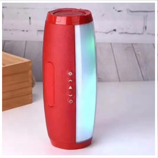 Parlante Portátil Bluetooth Altavoces inalámbricos Waterproof Luz LED Rojo