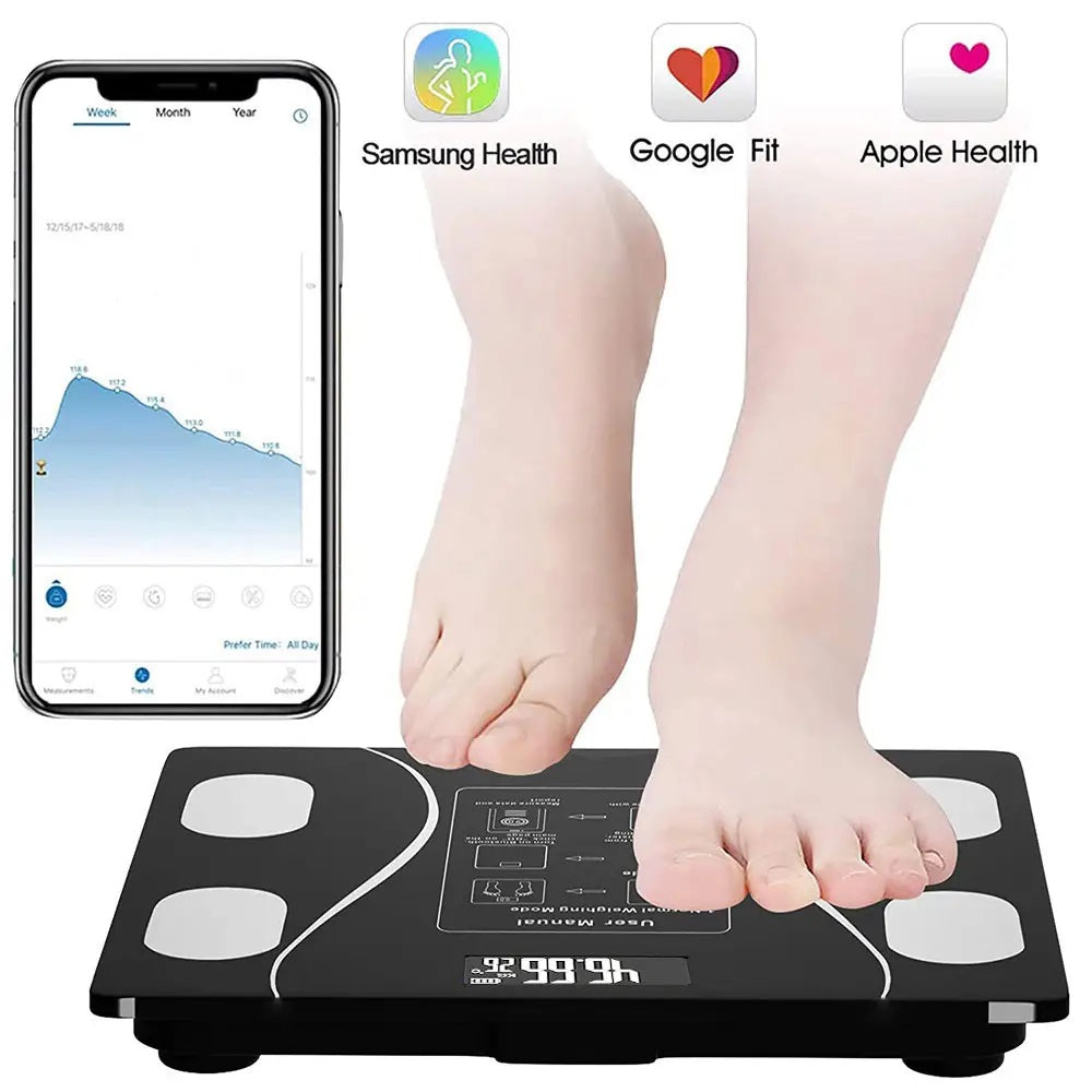 Pesa Balanza Digital Avanzada 180Kg 79 Análisis Composición Corporal Conexión Bluetooth
