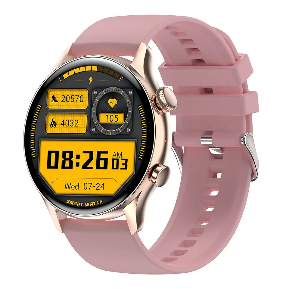 Reloj Inteligente Smartwatch Bluetooth Mujer Pantalla AMOLED Correa Silicona