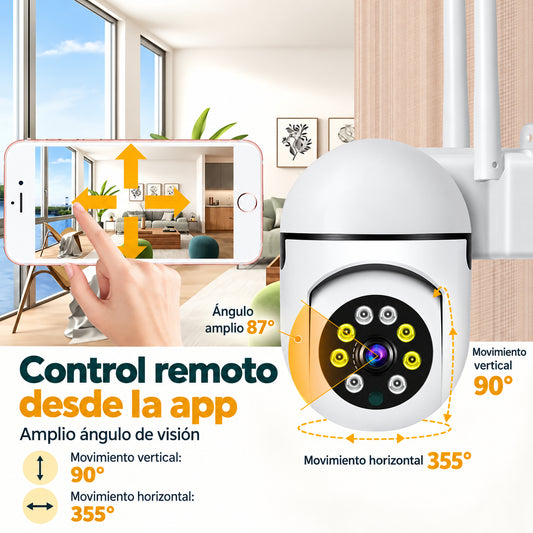 Cámara WiFi exterior motorizada Full HD · información en castellano