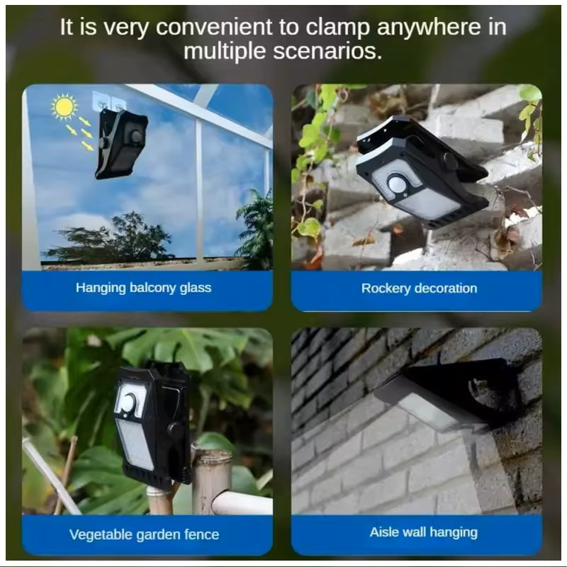 Luz Solar LED Clip 75 lm/w Temperatura 6000K 2000mah IP55 Luz Fría