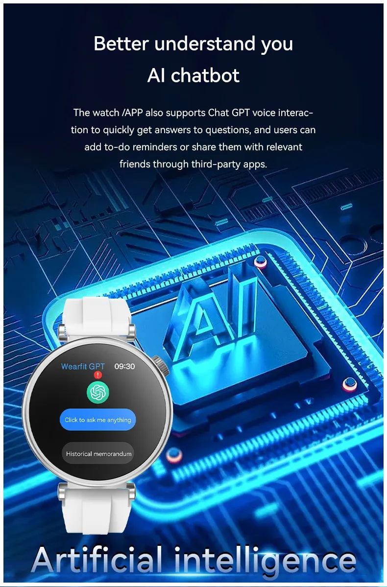 Smartwatch GT4 Mini para Mujer Pantalla IPS Llamadas Bluetooth