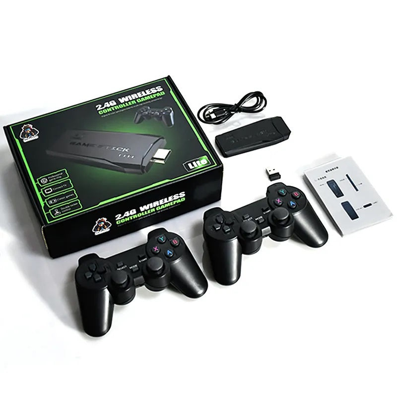 Consola de Videojuegos Stick 4K 10 mil Juegos 2 Controles Inalámbricos