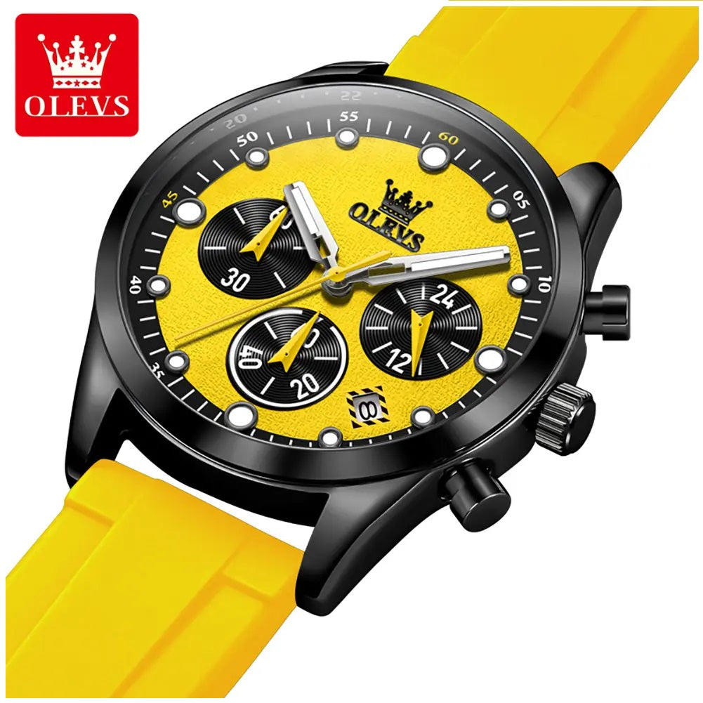 Reloj Deportivo Multifuncional para Hombre con Cronógrafo, Calendario