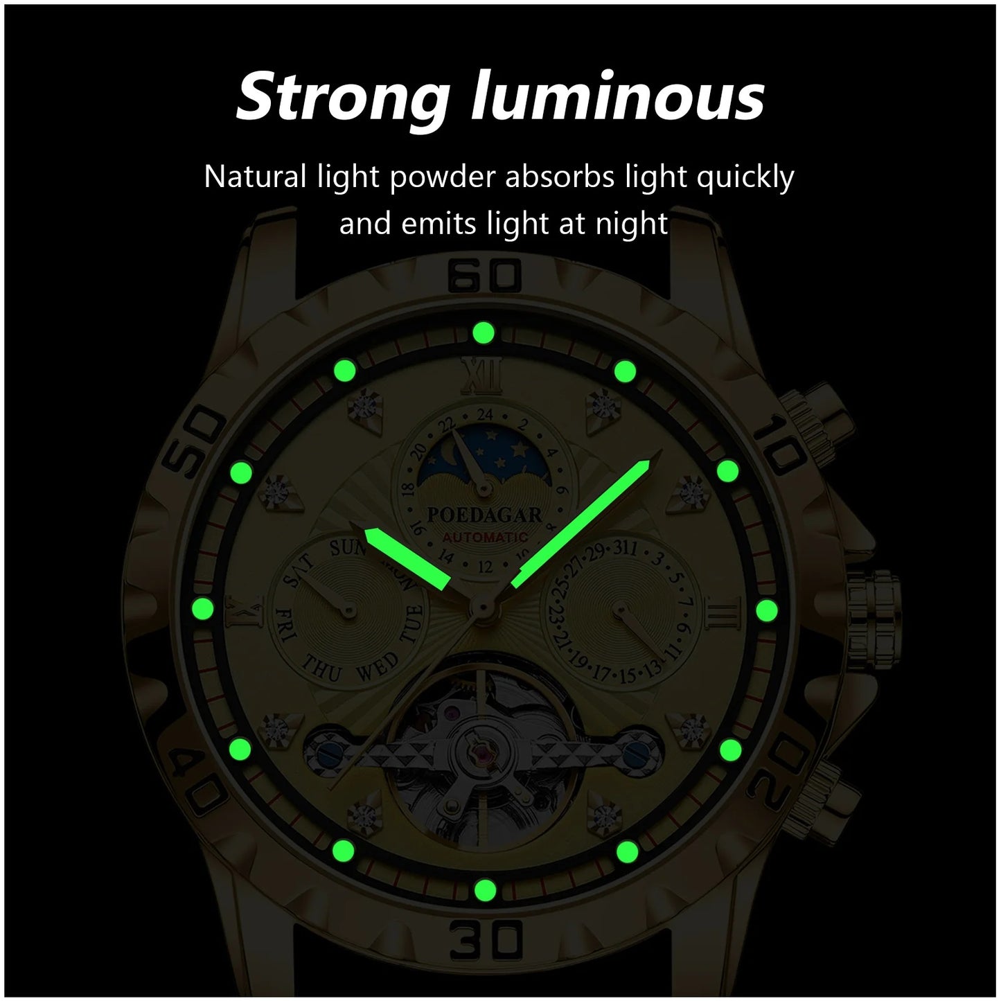 Reloj Automático Mecánico para Hombre Visualización Completa