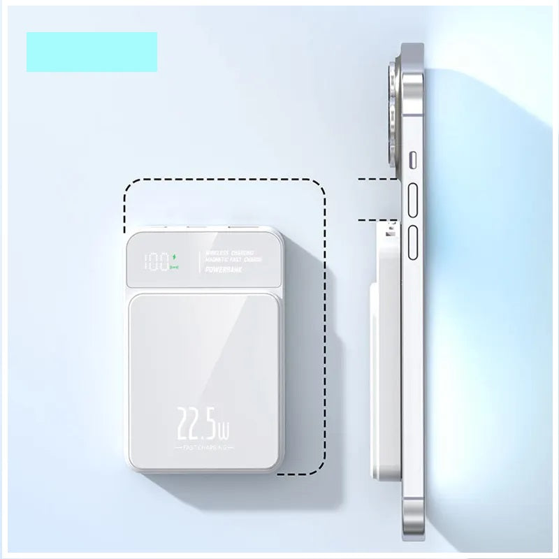 Batería Portátil Power Bank Magnética carga Inalámbrica 30000 mAh 22W
