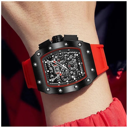 Reloj Deportivo de Lujo para Hombre Correa Silicona y Cristal Zafiro