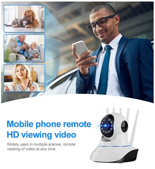 Cámara Inteligente A1 Rotación 360° Full HD 1080P y Visión Nocturna