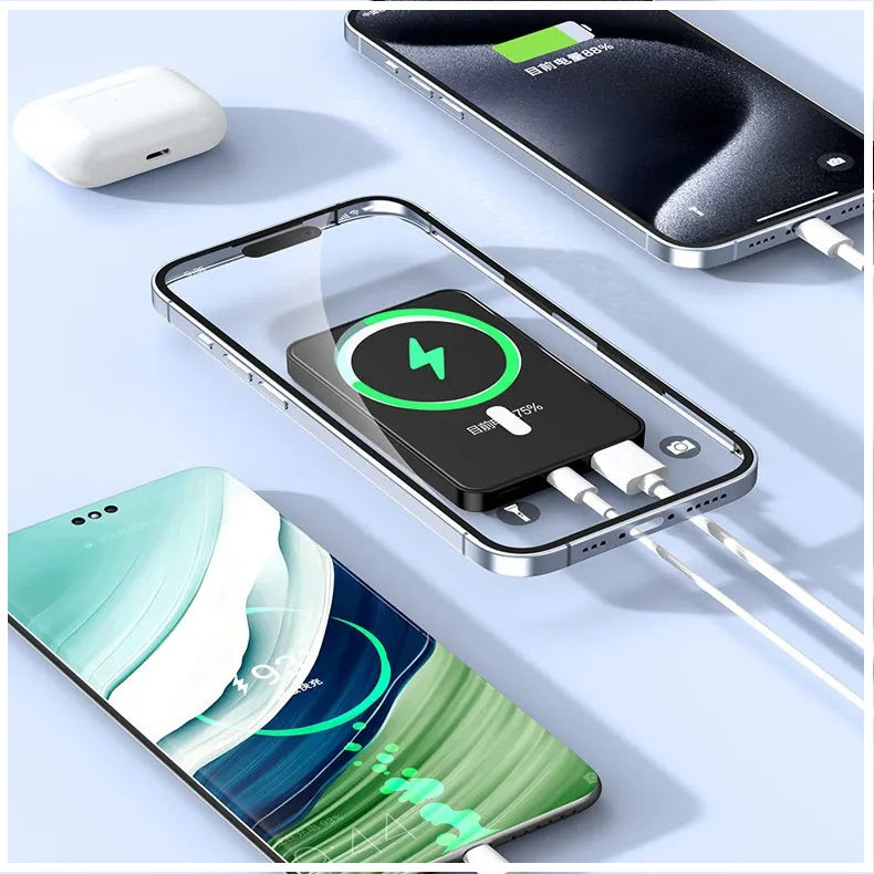 Batería Portátil Power Bank Magnética carga Inalámbrica 30000 mAh 22W