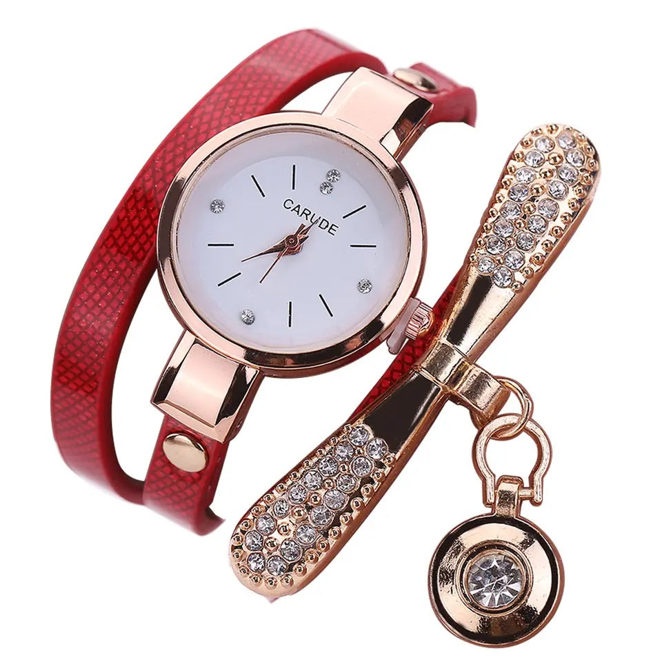 Reloj de lujo Personalizado para Mujeres con Incrustaciones y Pulsera