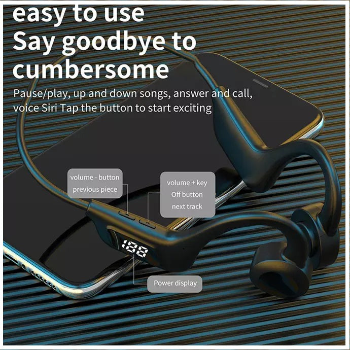 Audífonos inalámbricos Bluetooth Open-Ear Bone Conduction IPX-5