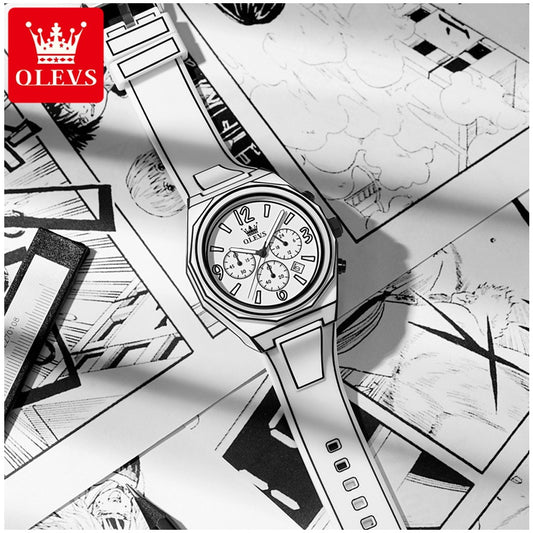 Reloj Multifuncional Estilo Manga Cuarzo Impermeable y Luminoso